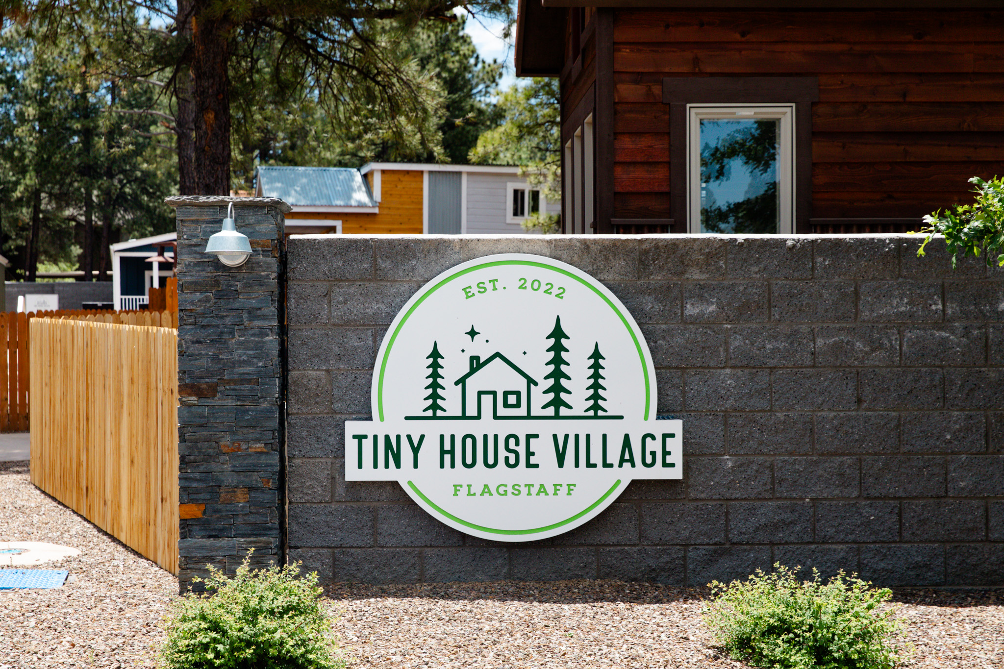 Tiny House Village 2024 Flagstaff Mountain View from Above